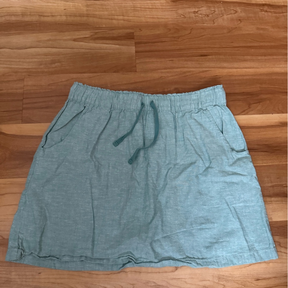 Patagonia Elastic Waist Teal Mini Skirt - S